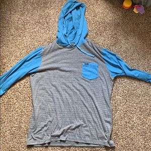 Men’s RVCA long sleeve hooded shirt